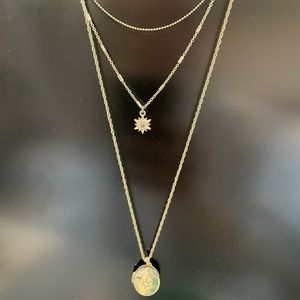 BAUBLEBAR three chain locket necklace
